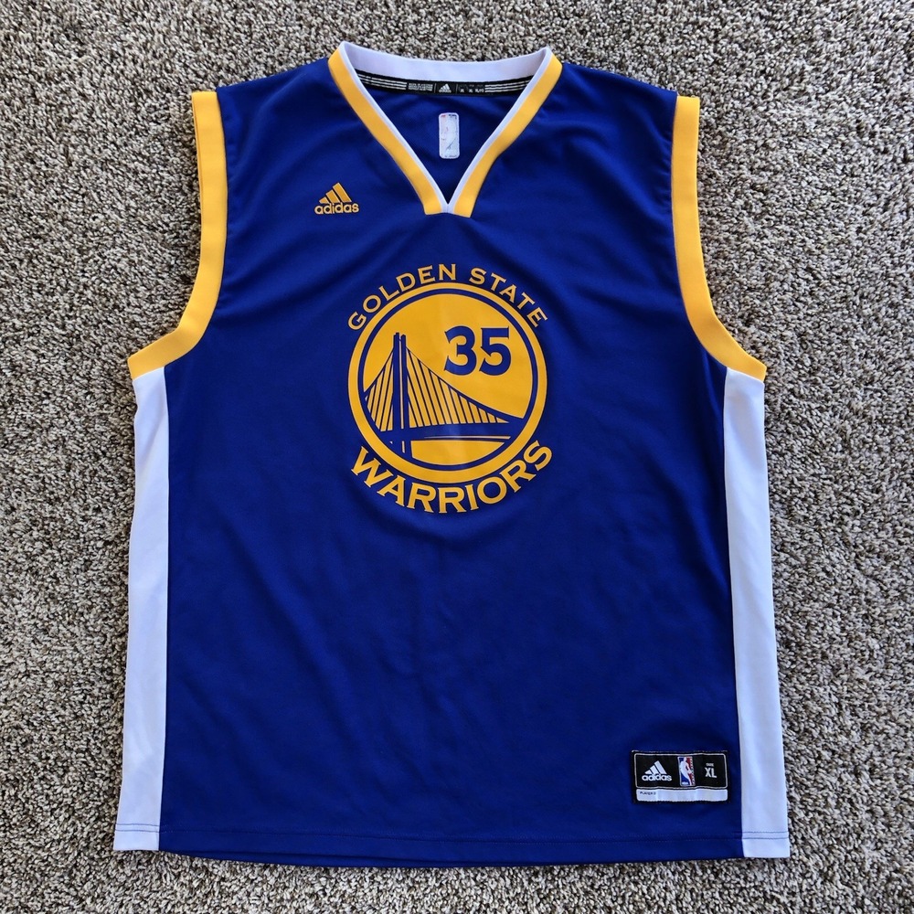 Adidas Golden State Warriors Kevin Durant Jersey Size Adult XL #35 NBA Blue Away